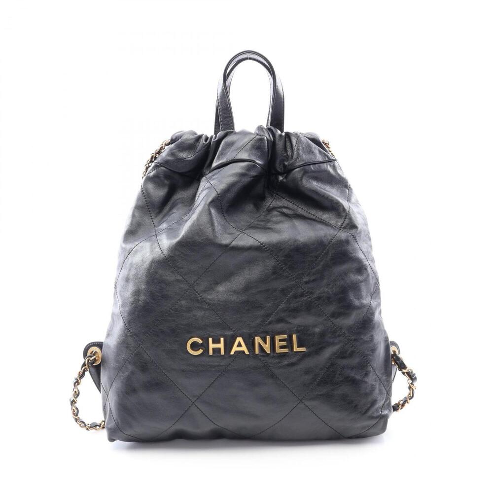 Chanel CHANEL 22 Backpack Rucksack Handbag Leather Women's Black